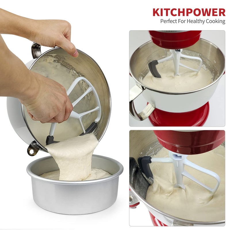 KITCHPOWER 6 Quart Flex Edge Beater for KitchenAid Bowl-Lift Stand Mixers, Paddle Attachment Mixer Accessory - Image 3